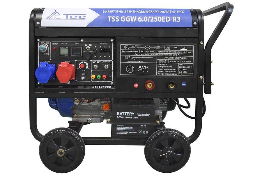 Инверторный бензиновый сварочный генератор TSS GGW 6.0/250ED-R3 - фотография товара